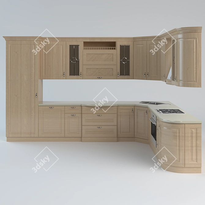 Timeless Kitchen 3D model image 1