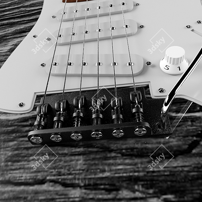 Rock your world with this electric guitar! 3D model image 2
