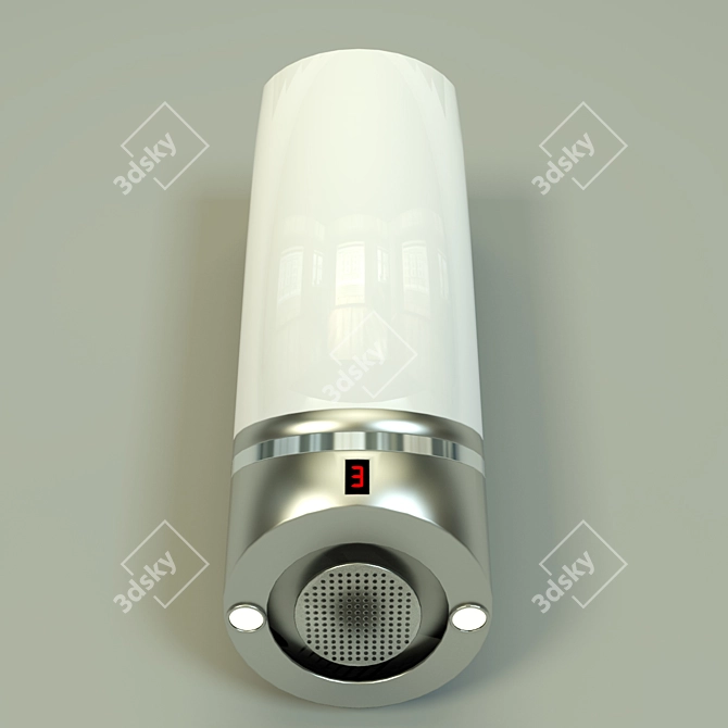 White Beauty: Wall-Mounted Extractor Hood 3D model image 2