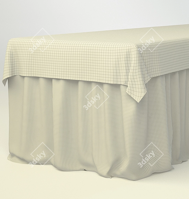 Title: Elegant Banquet Tablecloth 3D model image 2