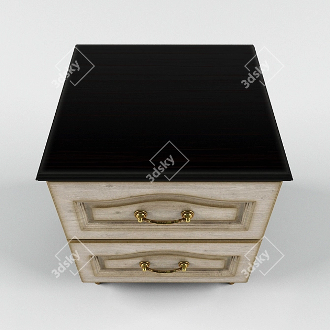 Classic Style Bedside Table 3D model image 3