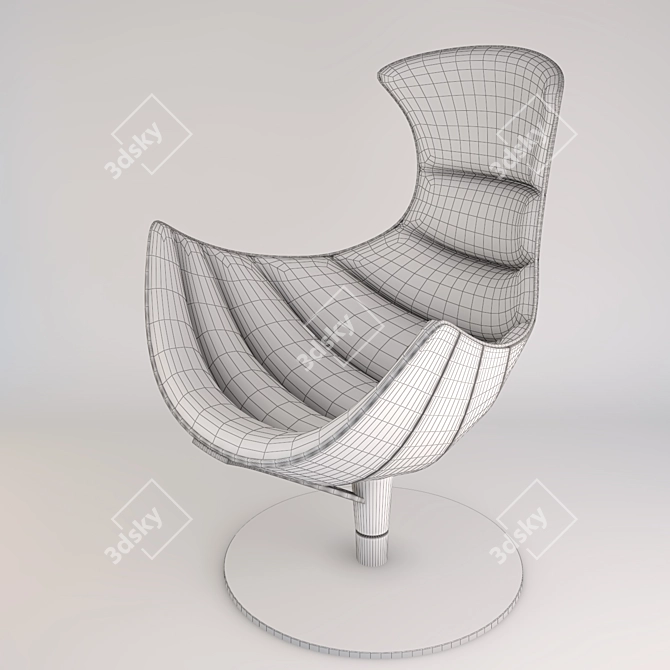 Cozy Nest Egg Chair 3D model image 2