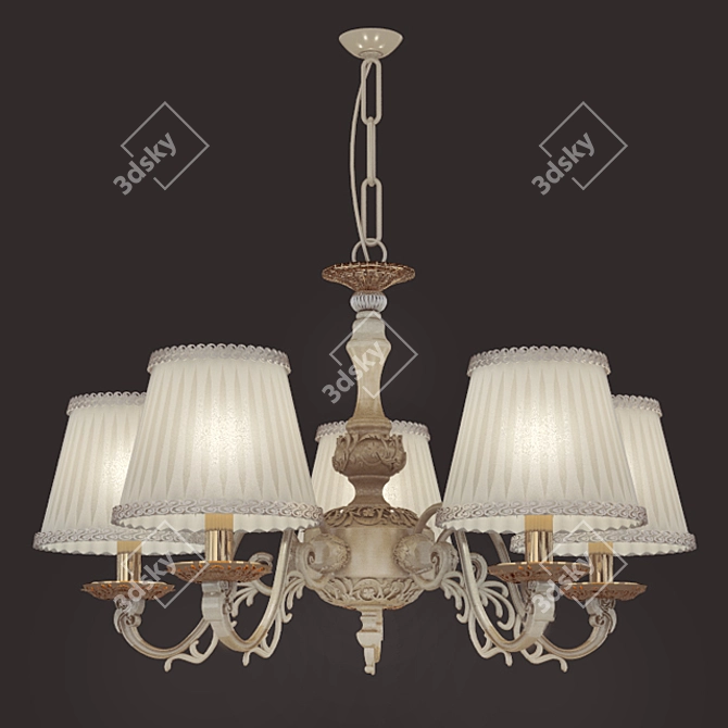 Sabrine Classic 5-Light Chandelier 3D model image 1