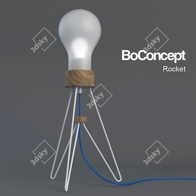 Contemporary Rocket Table Lamp 3D model image 1