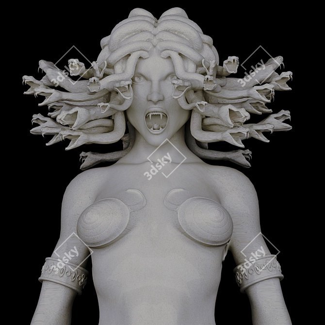 Gorgon's Curse Medusa Necklace 3D model image 1