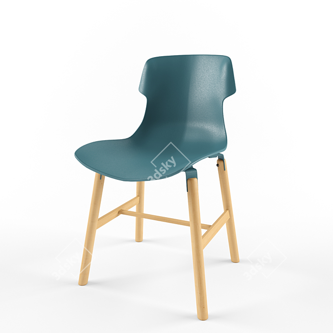 Casamania Stereo Wood Chair: Stylish and Sturdy 3D model image 1