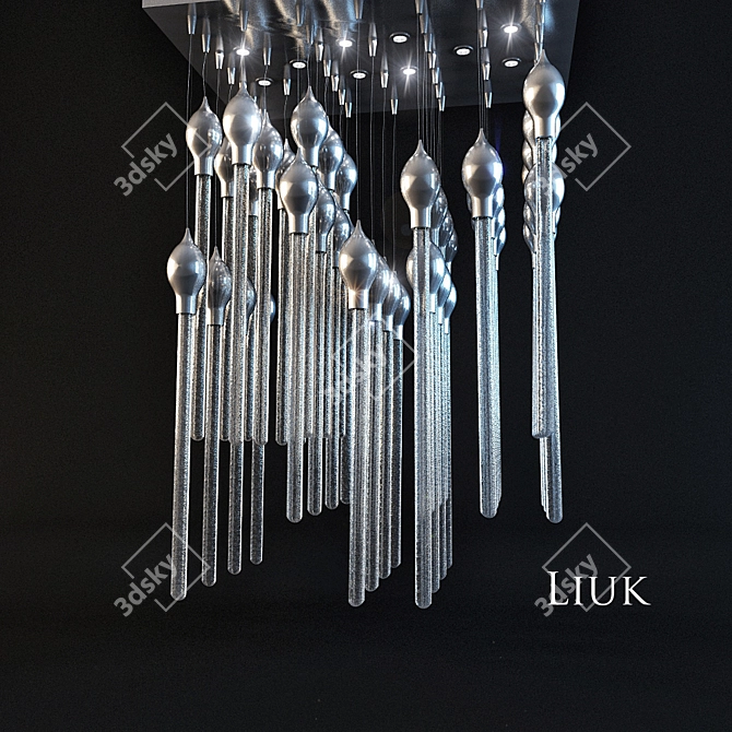 Elegant Barovier&Toso Liuk Chandelier 3D model image 1