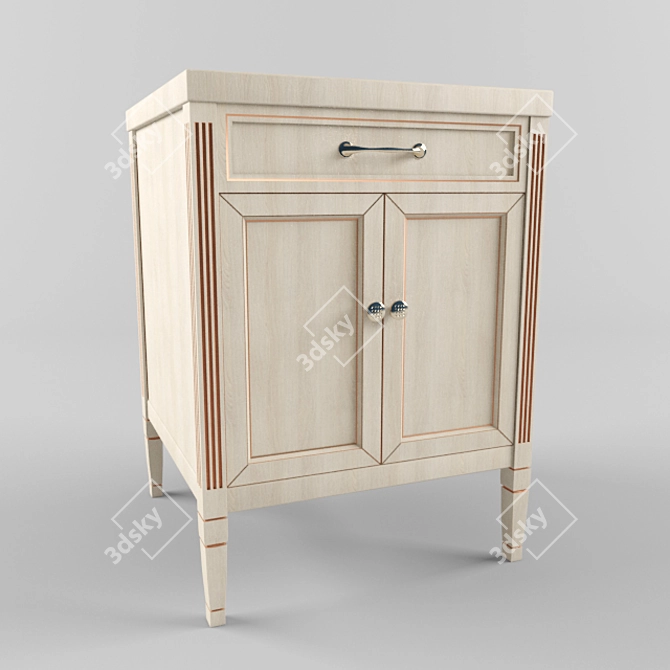 Classic Style Entryway Cupboard 3D model image 1