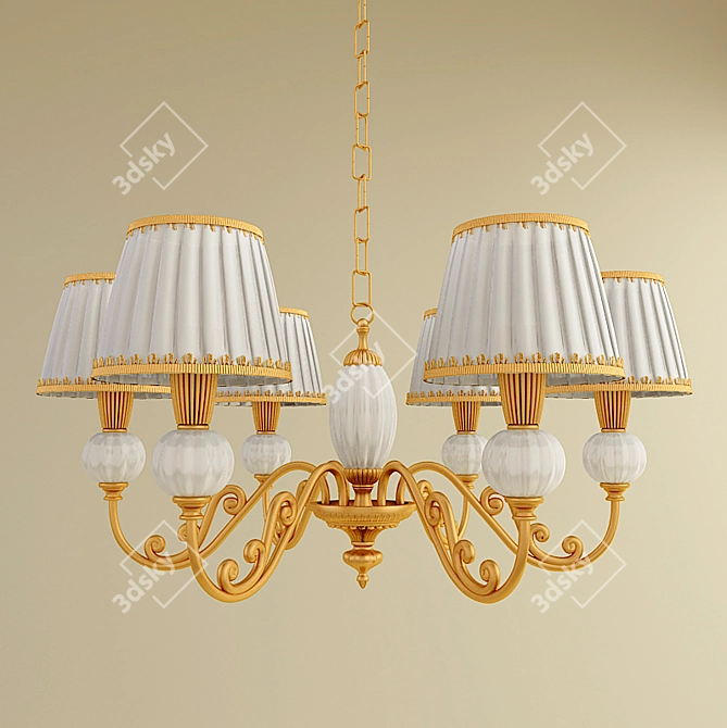 Elegant IL Paralume Marina 757 Chandelier 3D model image 1