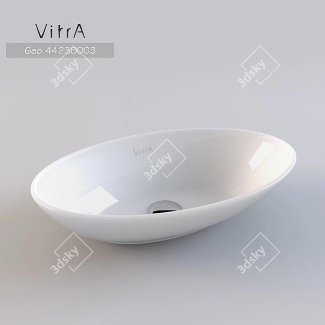 VitrA Geo 60 cm Oval Porcelain Sink 3D model image 1