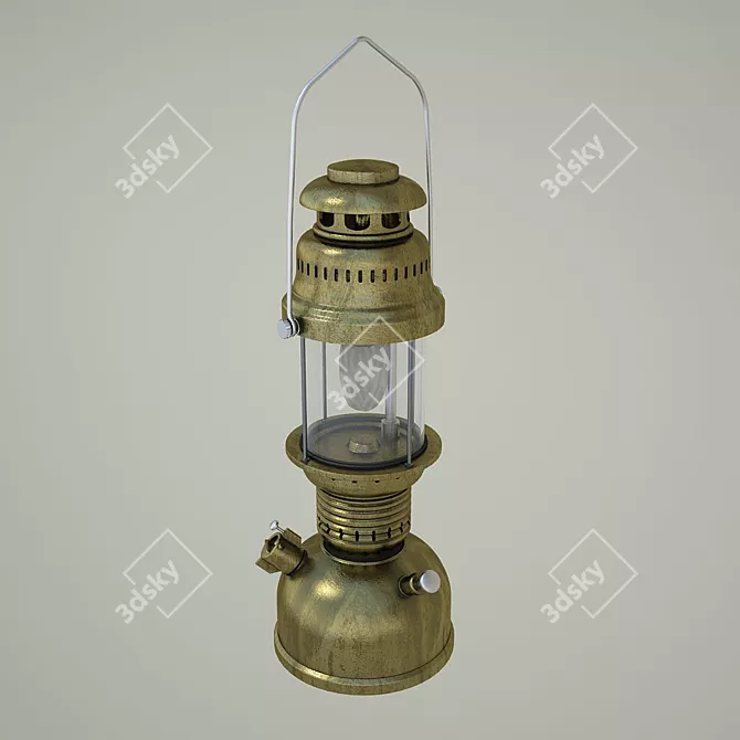 Antique Gas Lamp 3D model image 1