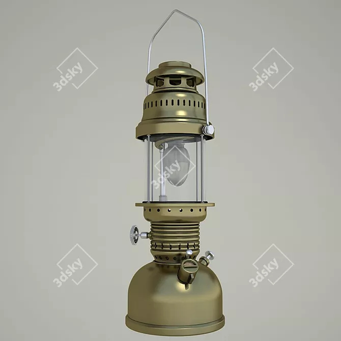 Antique Gas Lamp 3D model image 2