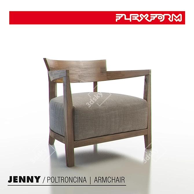 Elegant Flexform Jenny Armchair 3D model image 1