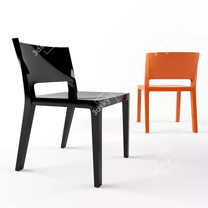 Sleek Kartell Lizz Chair 3D model image 1