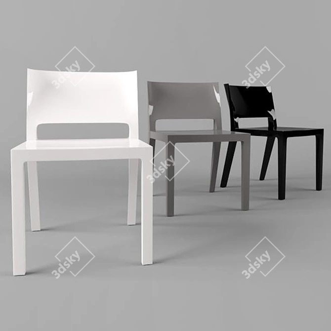 Sleek Kartell Lizz Chair 3D model image 2