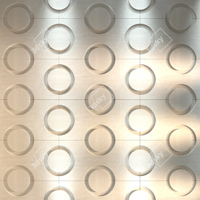 Moonlight White Regeneration Tile 3D model image 2