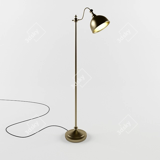 Modern Metal Bradley Floor Lamp 3D model image 1