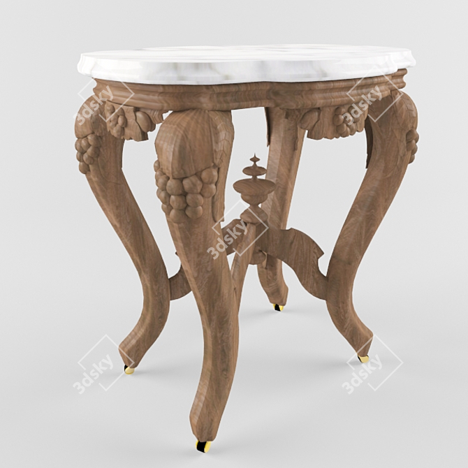 Elegant Victorian Table 3D model image 1