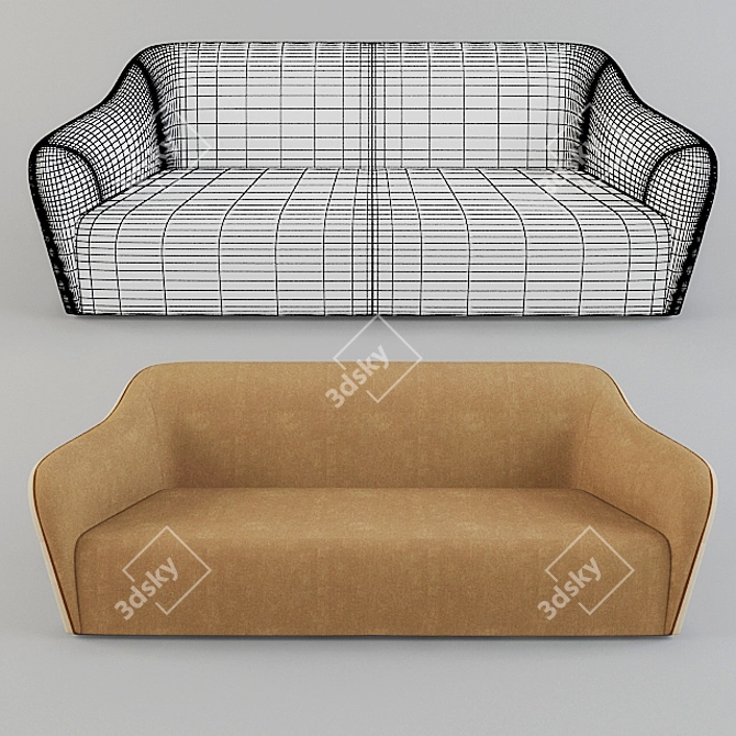 Elegant Smania GRAMERCY Sofa 3D model image 2