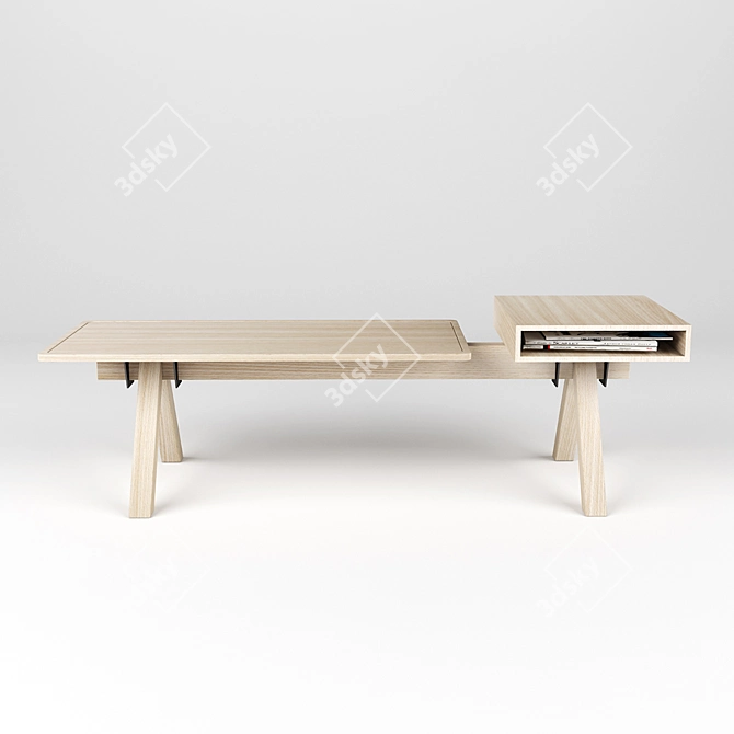 Versatile Laia Seating Beam with Coffee Table 3D model image 3