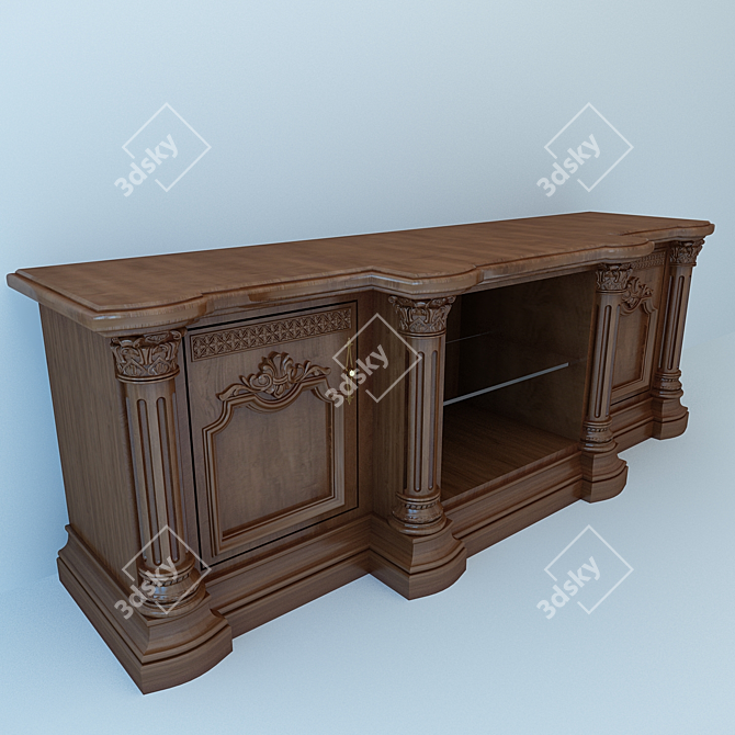 Classic TV Cabinet 3D model image 1