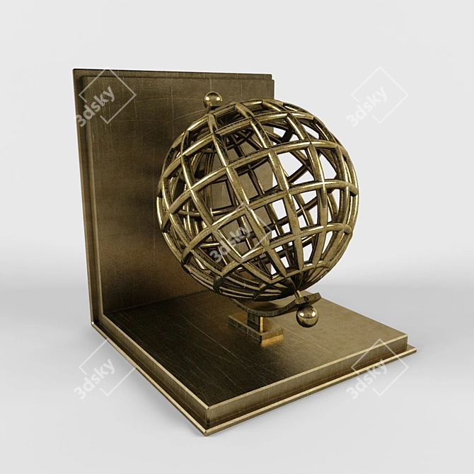 Eichholtz Brass Globe: Exquisite Design 3D model image 1