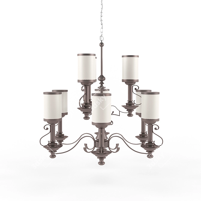 Elegant York Chandelier 3D model image 2