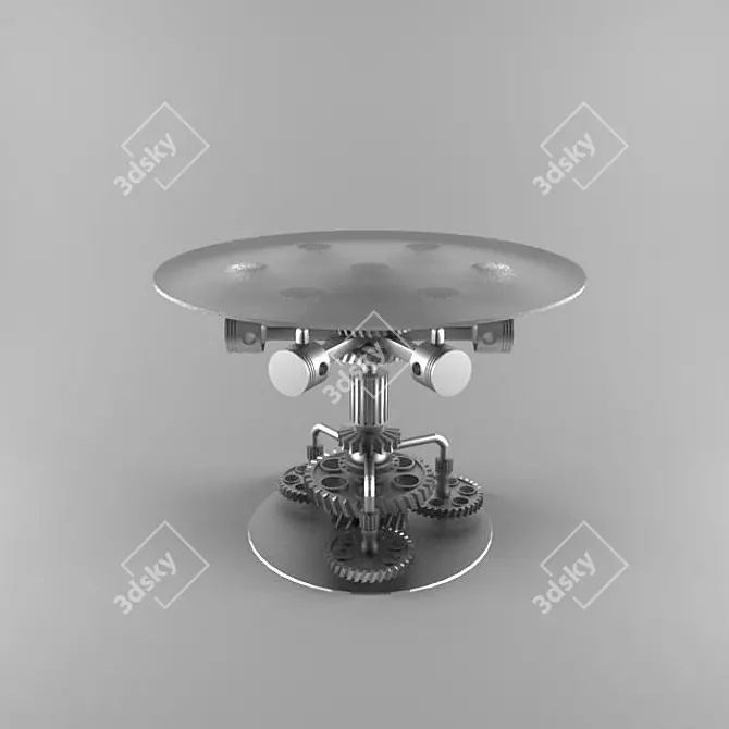 Modern Wooden Table 3D model image 1