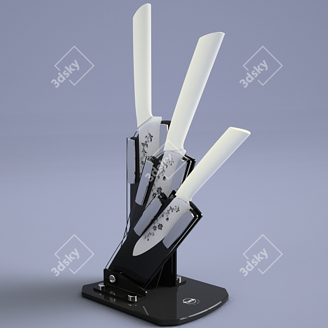 Cutting-edge Ceramic Knives 3D model image 1