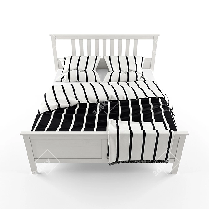 IKEA HEMNES Bed: Spacious and Stylish 3D model image 1