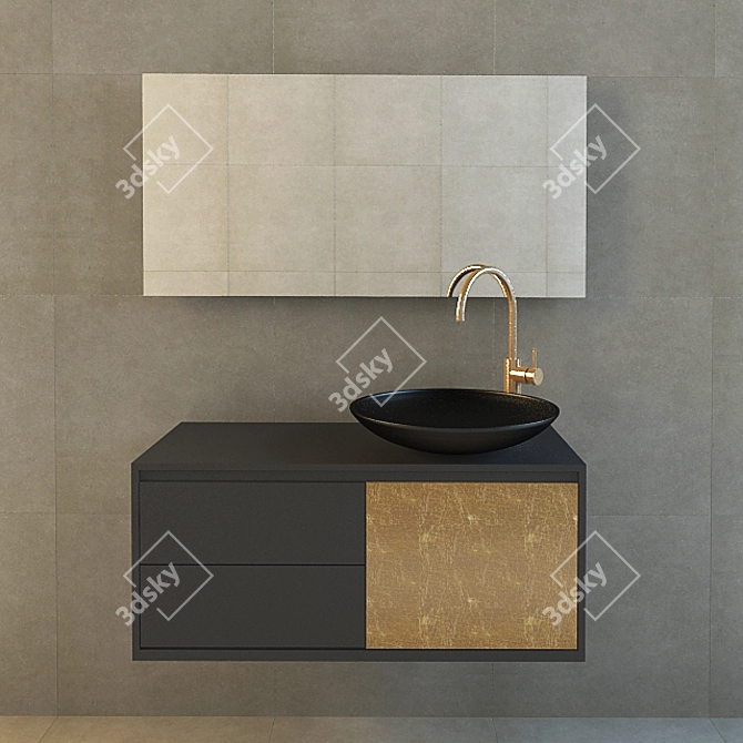 Luxury Bathroom Furniture by Pomdor 3D model image 1