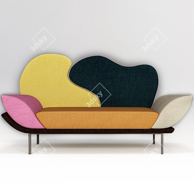 Luxury Italian Armchair and Sofa Set: Wing 3D model image 2