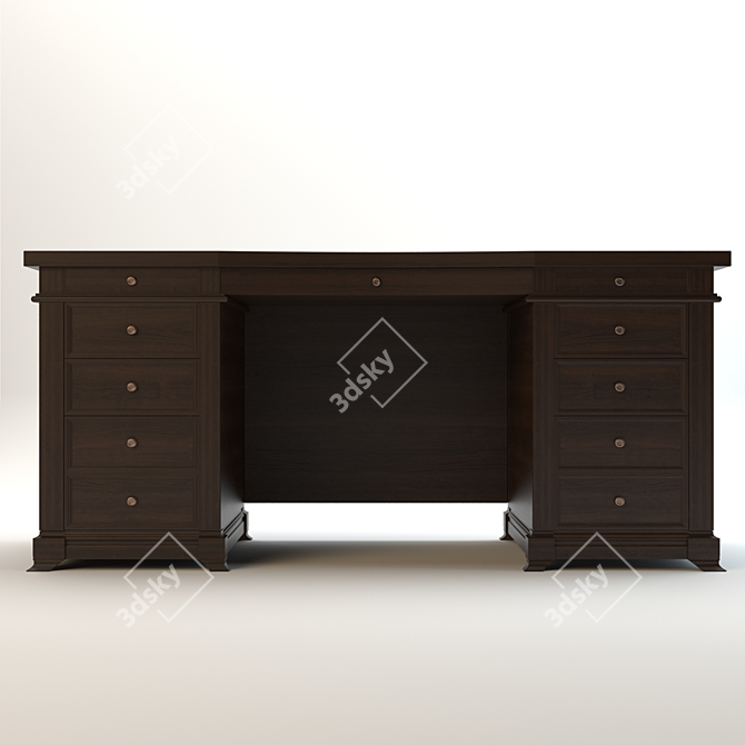 Classic Style Writing Desk 3D model image 3