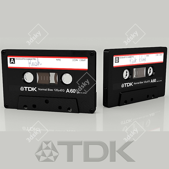 Vintage TDK Cassette Tape 3D model image 1