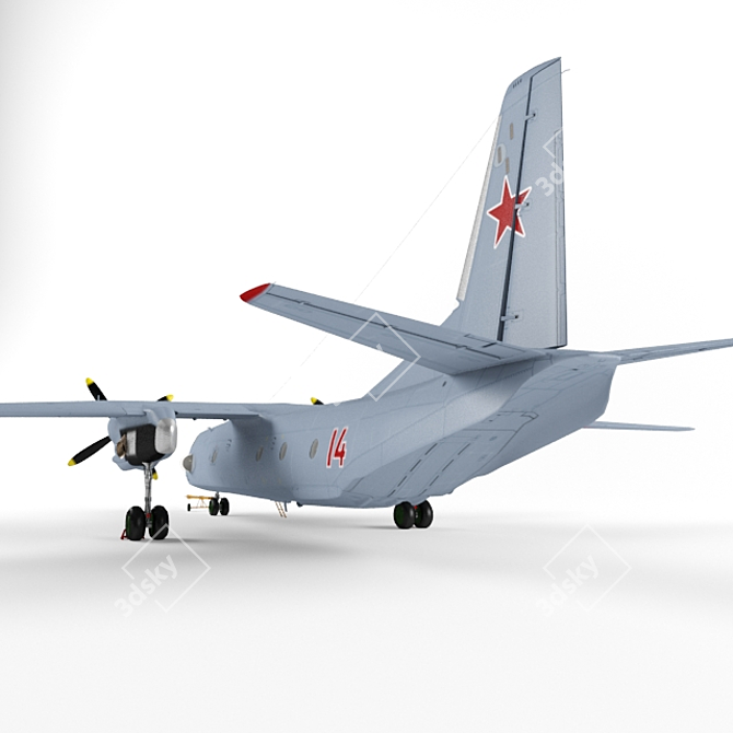 Soviet Military Transport Plane 3D model image 3