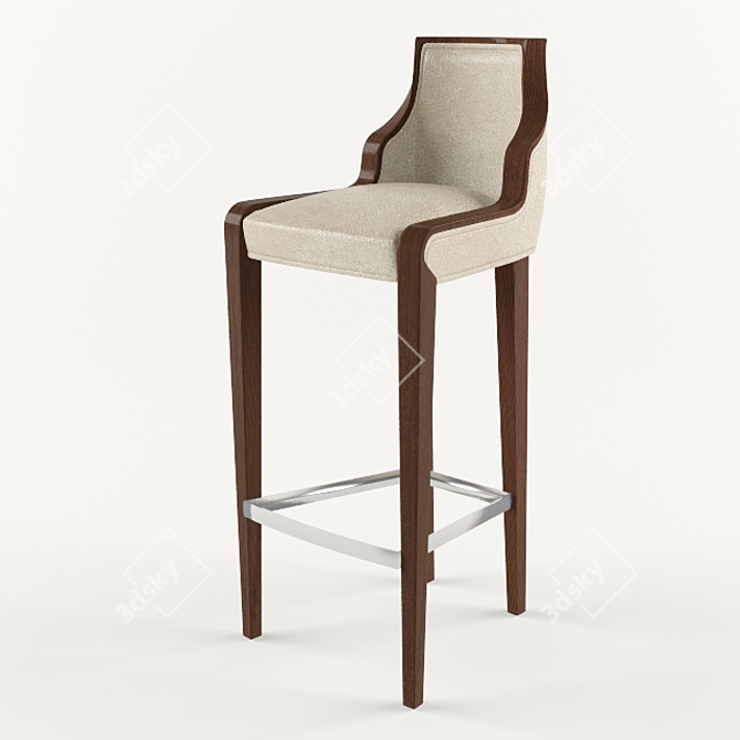 ErgoBar Stool: Comfortably Heightened 3D model image 1