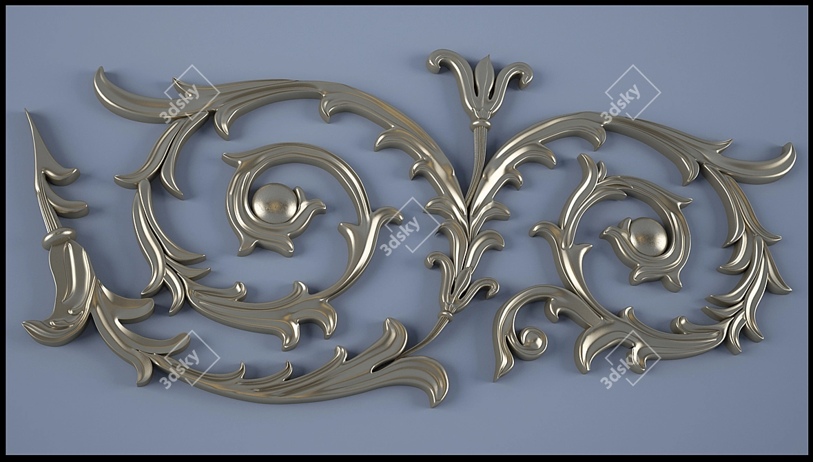 Elegant Plaster Finishes  3D model image 1