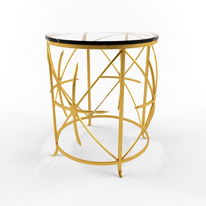 Modern Glass Coffee Table 3D model image 1