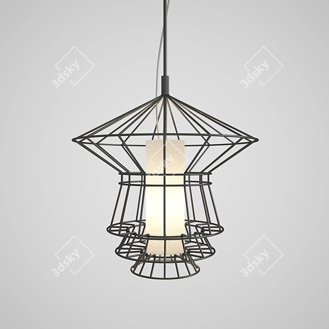 Elegant Zeppelin Pendant Light 3D model image 2