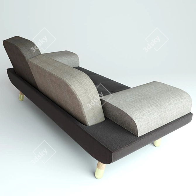 Versatile Upholstered Sofa 3D model image 2