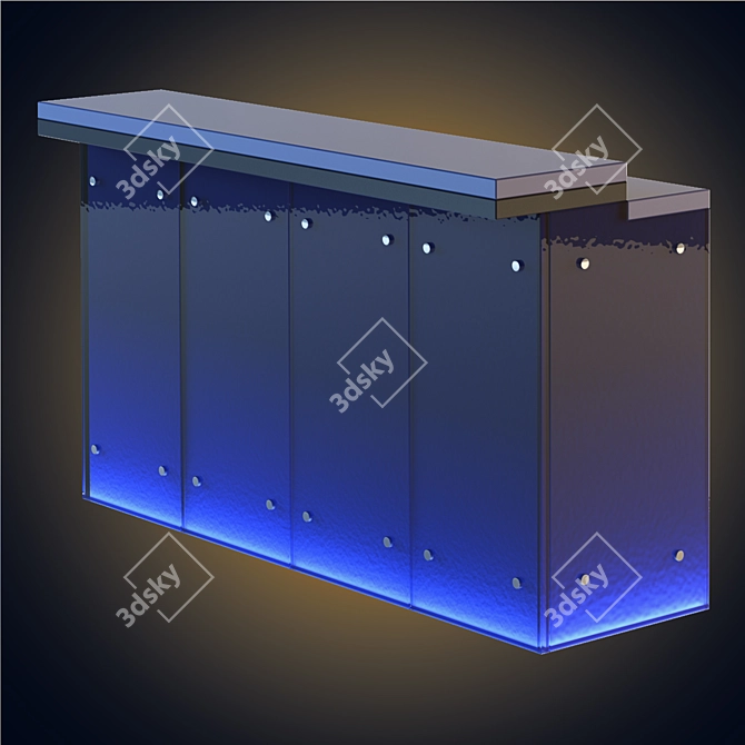 Illuminated Bar Counter 3D model image 1