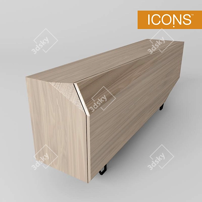 Franco Mario ICONS Edge Console Table 3D model image 1