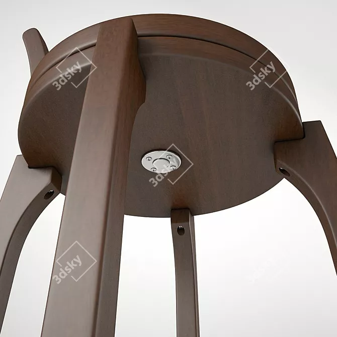 Sleek Swivel Bar Stool 3D model image 3