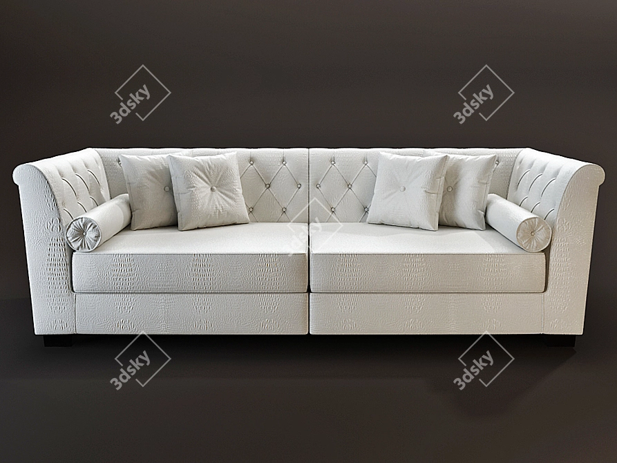 Elegant 3-Seater Sofa: JSB-8871-1 3D model image 1