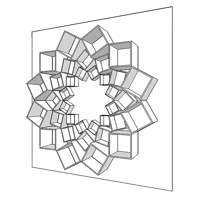 Custom Circular Shelf 3D model image 2