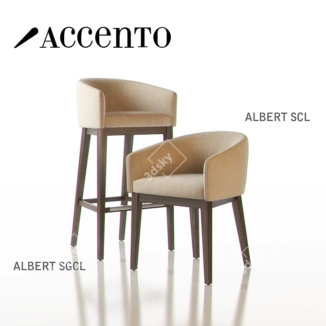 Accentuating Style with ACCENTO ALBERT Chairs 3D model image 1