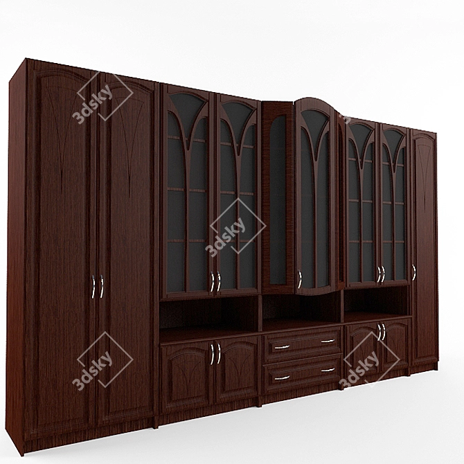 Alpha Lily MDF Wall 3D model image 1