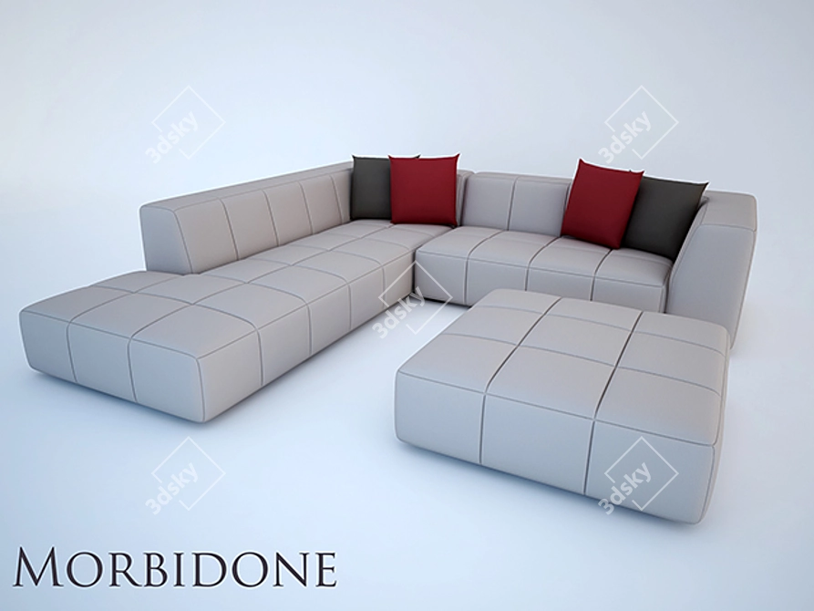 Elegance Personified: Morbidone Sofa Bed 3D model image 1