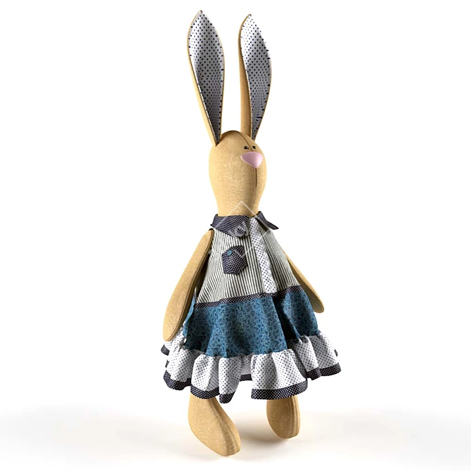 Fluffy Tilde Bunny Toy 3D model image 2