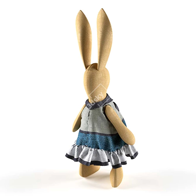 Fluffy Tilde Bunny Toy 3D model image 3